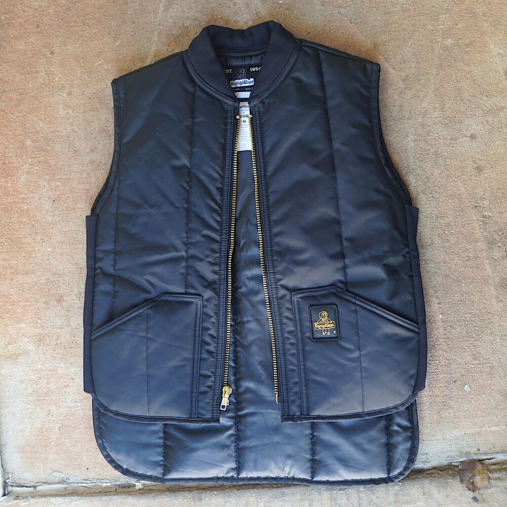 RefrigiWear Iron-Tuff Vest 0399R Navy Quilted Insulated Workwear Men Medium M